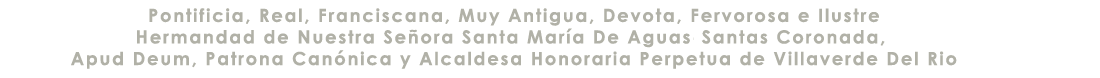 Hermandad de Nuestra Señora de Aguas Santas de Villaverde del Río